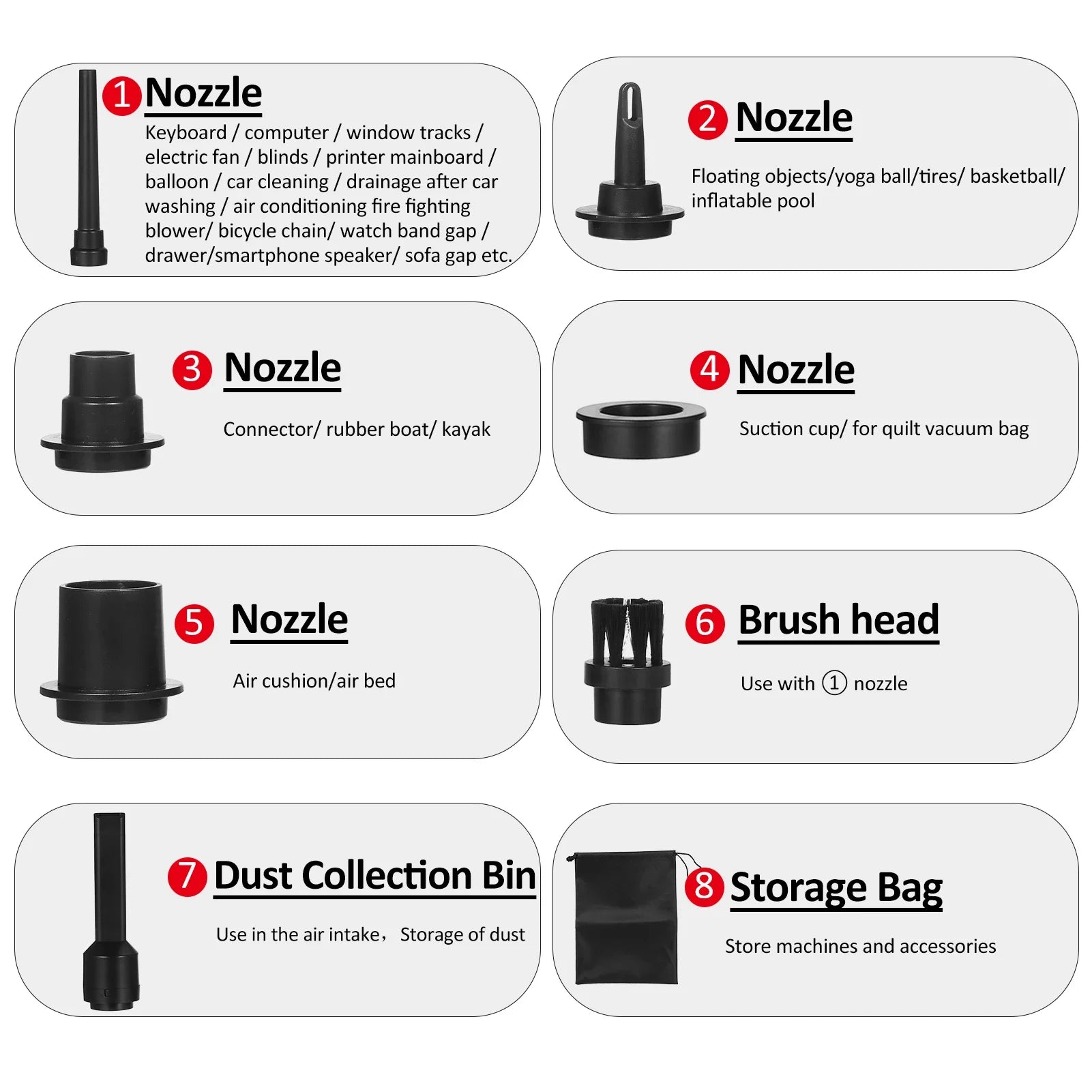 Compressed-Air-Duster--Cleaner with Digital Screen Brush Motor, 100W 7500Mah Electric Air Dusters Cleaner Electric Air Duster