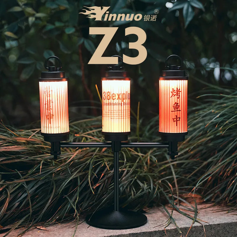 New 38-KT 38 Light 38 Explore USB Rechargeable Camping Lanterns Outdoor Tent Lamp Powerful Mini LED Flashlights Camp Light